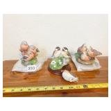 3 FRANKLIN MINT PETER BARNETT BIRD FIGURINES,