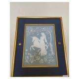 FRANKLIN MINT THE LADY AND THE UNICORN FRAMED