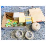 SCOTCH TAPE, PACKING TAPE, NOTE PADS, BALL OF