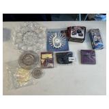 READING LIGHT II, HEART BOXES, EGG PLATE,