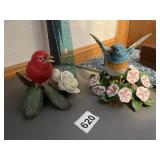 LENOX LAZULI FLOWER AND SUMMER TANAGER PORCELAIN