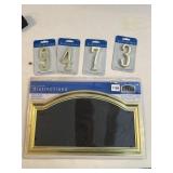 HILLMAN DISTINCTIONS ADDRESS PLAQUE & NUMBERS NEW