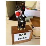 PRICE IMPORTS BAR OPEN LIGHT WOOD BASE