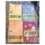 4 NEW HABAND POLO SHIRTS, SZ 3X