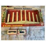 ELECTRIC CHANDELIER 8 BULBS W/ EXTRA BULBS