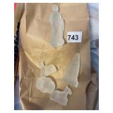 FROSTED NATIVITY FIGURES 5 PC.