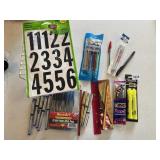 LARGE NUMBERS, PENS, PENCILS, ETC.