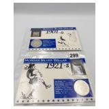 1901 - O & 1921 -S MORGAN SILVER DOLLAR WITH