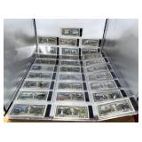 UNCIRCULATED NATIONAL PARKS 2 DOLLAR BILLS 28