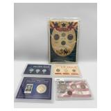 1943 STEEL PENNY AND WINSTON CHURCHILL SILVER AND