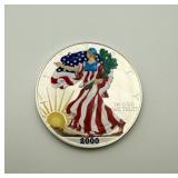 COLORIZED SILVER DOLLAR 2000