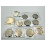 MIXED GROUP OF IKE DOLLARS INCLUDING (1) SILVER S