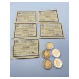 24KT GOLD PLATED REPLICAS OF 1870 CC GOLD COINS 5