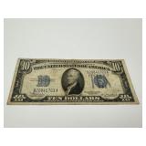1934 A SERIES BLUE SEAL $10.00 DOLLAR BILL