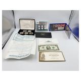 COMMEMORATIVE ISSUE LAYERED SILVER COIN SET AND