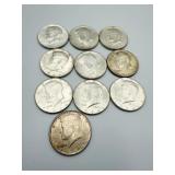 (10) - 1964 KENNEDY HALVES