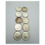 (10) - 1964 KENNEDY HALVES