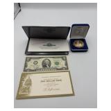 9/11 COMMEMORATIVE MEDAL, 2003 - $2.00 BILL UNC