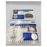 1888 -O &1889-O MORGAN SILVER DOLLAR WITH STAMPS