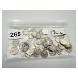 50 MERCURY AND ROOSEVELT DIMES SILVER