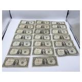 20 ASSORTED SILVER CERTIFICATES