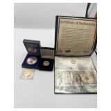 2001 COLORIZED SILVER EAGLE AND SUSAN B ANTHONEY