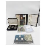 ROSEVELT DIME 1980S PR 63 WITH BARBER DIMES,