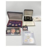 KENNEDY HALF DOLLARS, DIMES IN BOX WITH / 1980-P,