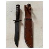 NAVY KNIFE IN SHEATH NICE COND.