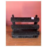 3 TIER BLACK FLOCKED JEWELRY STAND