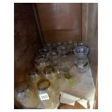 GLASSES AND GOBLETS SOME SILVER RIMMED