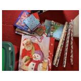CHRISTMAS WRAPPING PAPER AND LABELS WITH COUPLE