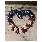 HEART RED/WHITE/BLUE WREATH AND STAR WREATH