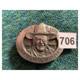 JOHN WAYNE LIVES COMMEMORATIVE BELT BUCKLE
