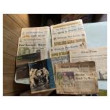 MISC NEWSPAPERS FROM HISTORIC EVENTS