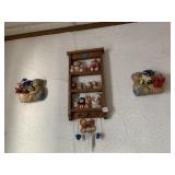 KNICK KNACK SHELF W/ FIGURES