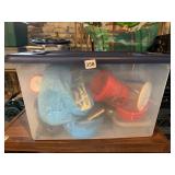 STORAGE TOTE, FOOD STORAGE, CLOCK RADIO