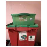 TWO HOLIDAY TOTES ONE FLIP LID