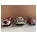 3 DIE CAST MODELS FIRE TRUCK AND TOW TRUCK