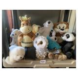 ASSORTED STUFFED ANIMALS KENNYWOOD AND OWL PANDA