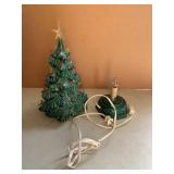 CORDED CERAMIC CHRISTMAS TREE