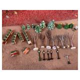 CHRISTMAS VILLAGE ACCENT PIECES INCLUDING LEMAX