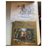 CONFEDERATE SKETCH SIGNED AND HISTORY OF