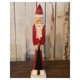 WOOD SANTA ON STAND, TREE