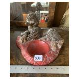 BROWN POODLE CHANGE DISH 8IN