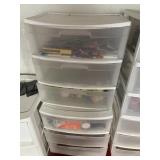 3 TIER CLEAR PLASTIC BINS DRAWERS NO CONTENTS