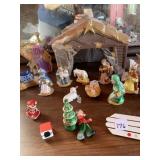 HAND PAINTED NATIVITY, NO MARY, CALENDAR TILES,