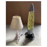 NEWER LAVA LAMP AND WINDOW LAMP