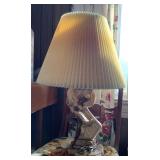 MCM CHALK LAMPS MAN AND WOMAN DANCERS WITH SHADE