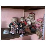 PORCELAIN DOLL, BEARS, ETC.